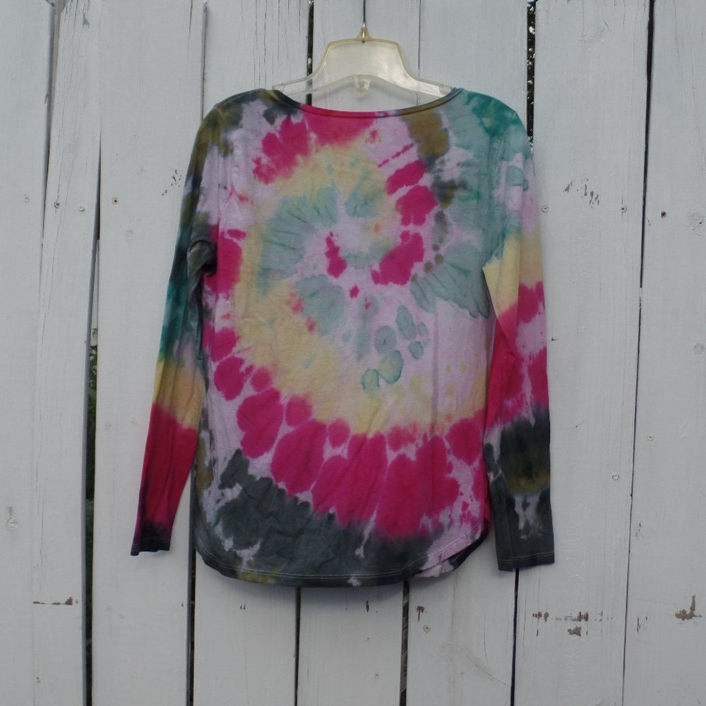 Ann Taylor Tie Dye Shirt Women's Large Long Sleeve - Picture 4 of 7